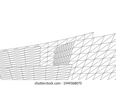 3d illustration of abstract modern architecture
