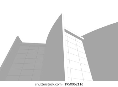 3d illustration of abstract modern architecture