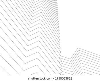 3d illustration of abstract modern architecture