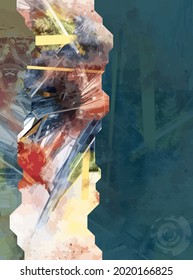 Ilustración 3D del concepto de tecnología digital de alta tecnología abstracta lista para fondo de banners