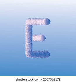 3d illustration of alphabets and number, Alphabetic font c, d, e made of Real with Precious hairy shape of letter, Greeting celebration with 3d font and number of Vector design