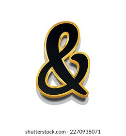 3d illustration of ampersand sign