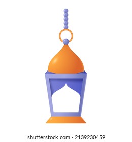 3D Illustration of Arabic Lantern. Vector Illustration