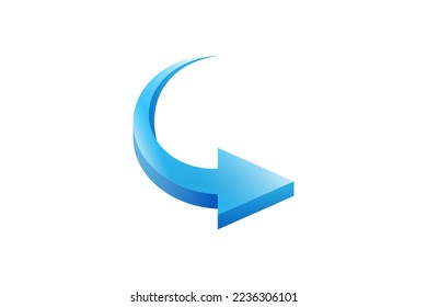3D-Illustrationspfeil-Symbol, Vektorgrafik