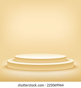 A 3d illustration of blank template layout of white empty musical, theater, concert or entertainment stage.