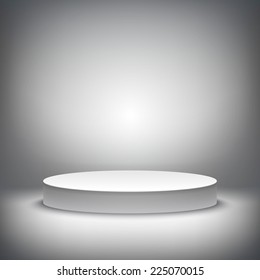 A 3d illustration of blank template layout of white empty musical, theater, concert or entertainment stage.
