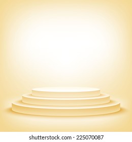 A 3d illustration of blank template layout of white empty musical, theater, concert or entertainment stage.