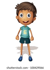 3D illustration of a boy on white background