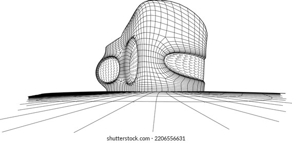3D illustration of Building in concept