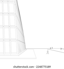 3D illustration of Building in concept