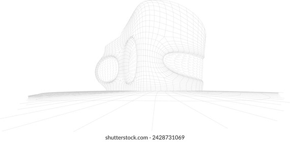3D illustration of Building in concept
