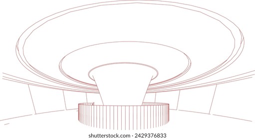 Ilustración 3D del edificio en concepto