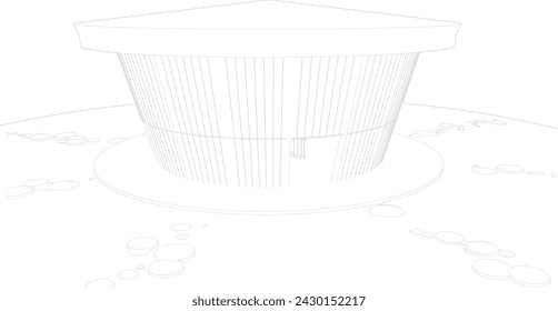 3D illustration of Building in concept