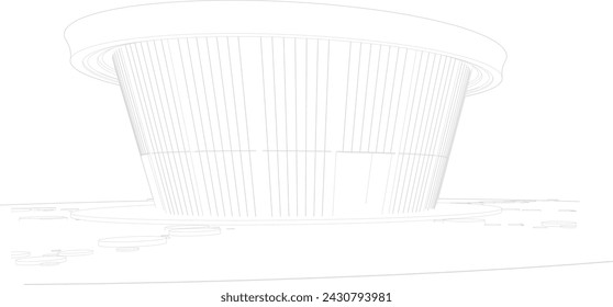 3D illustration of Building in concept