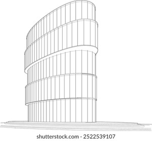 3D illustration of Building in concept