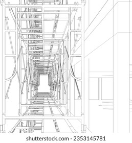 Ilustración 3D de la construcción