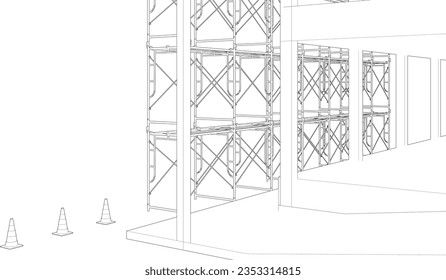 Ilustración 3D de la construcción