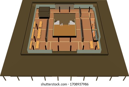 3D illustration of building design