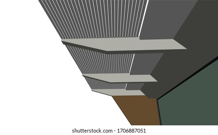 Ilustración 3D del proyecto de construcción