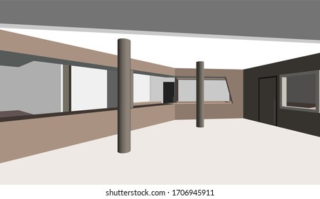 Ilustración 3D del proyecto de construcción