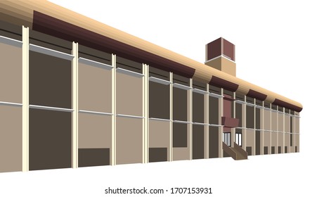 Ilustración 3D del proyecto de construcción