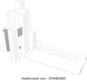 Ilustración 3D del proyecto de construcción