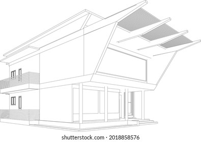 Ilustración 3D del proyecto de construcción