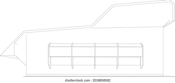 3D illustration of building project