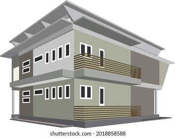 3D illustration of building project