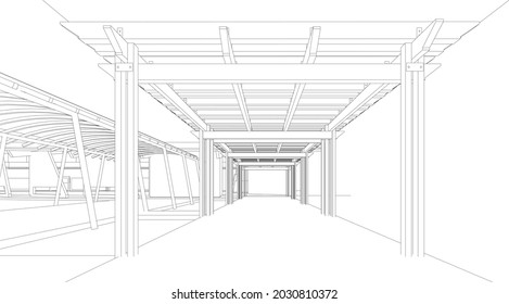 Ilustración 3D del proyecto de construcción