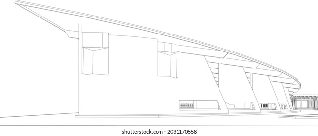 Ilustración 3D del proyecto de construcción