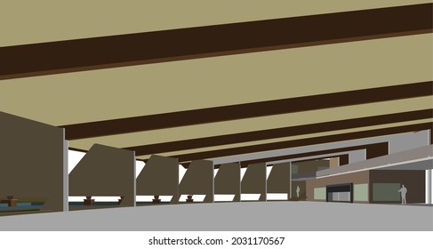 3D-Illustration des Bauprojekts