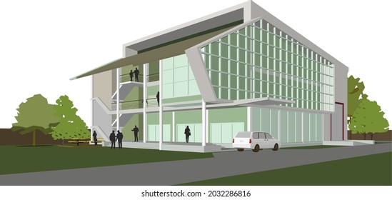 Ilustración 3D del proyecto de construcción