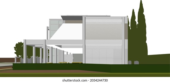 Ilustración 3D del proyecto de construcción