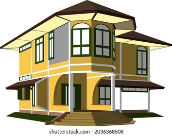 3D illustration of building project
