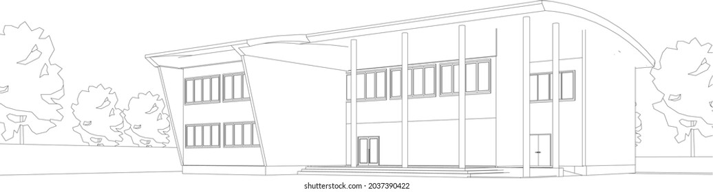 3D-Illustration des Bauprojekts