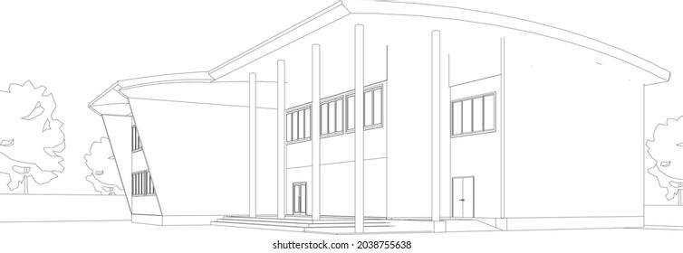 Ilustración 3D del proyecto de construcción