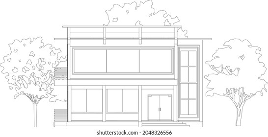 3D illustration of building project