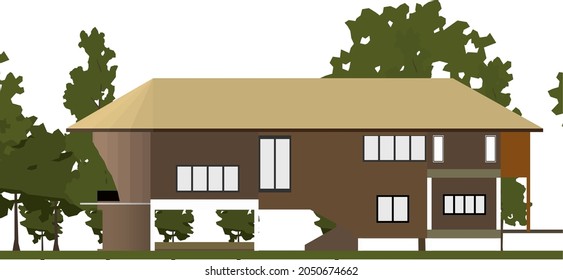3D illustration of building project