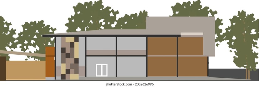 3D illustration of building project