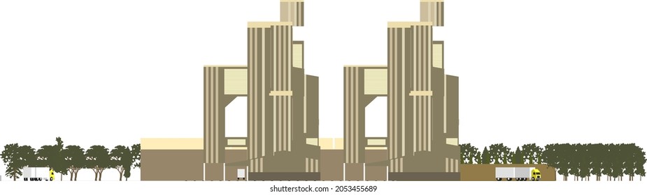 3D-Illustration des Bauprojekts