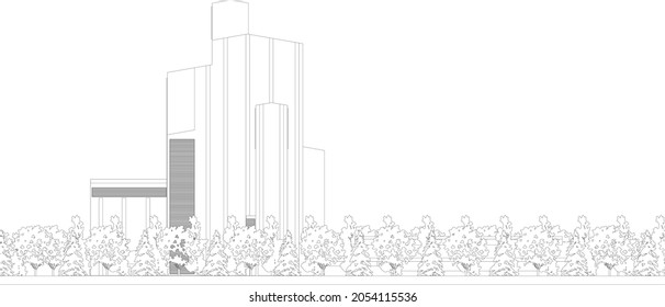 Ilustración 3D del proyecto de construcción
