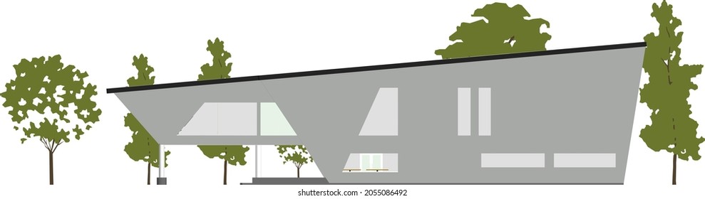3D illustration of building project