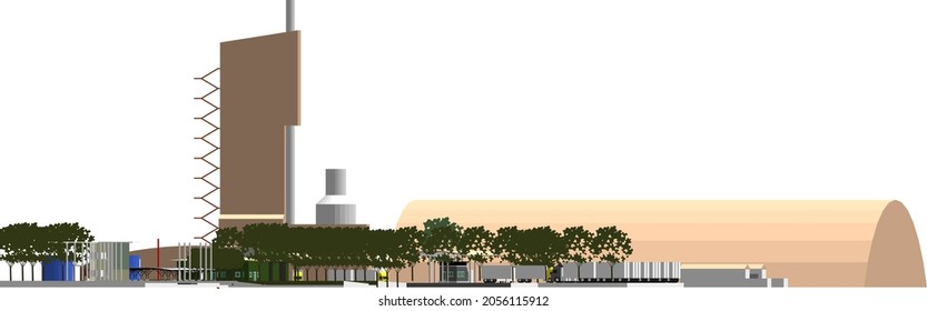 Ilustración 3D del proyecto de construcción