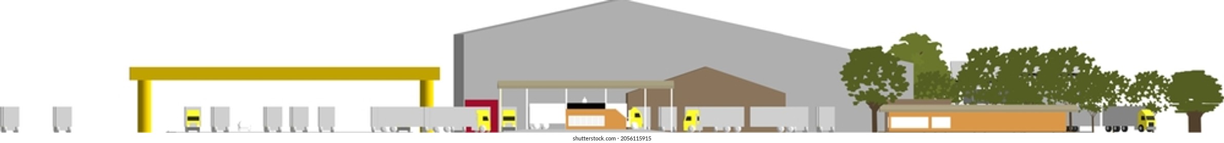 3D-Illustration des Bauprojekts