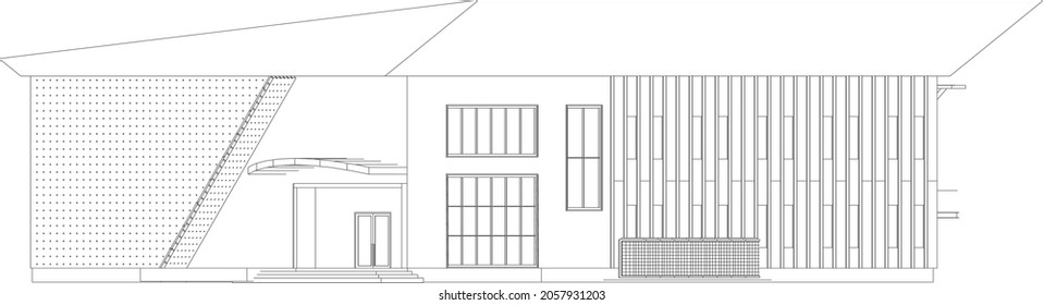 3D illustration of building project