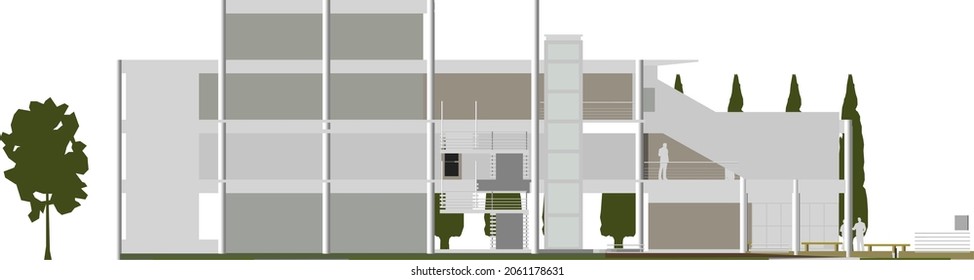 Ilustración 3D del proyecto de construcción