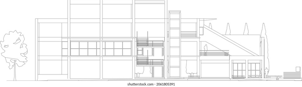 3D-Illustration des Bauprojekts