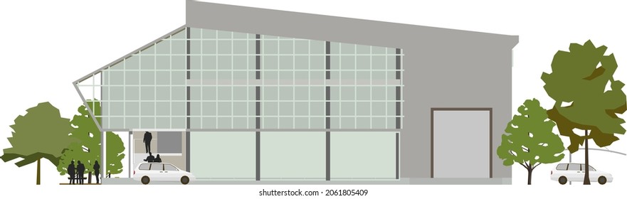 3D illustration of building project