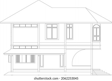 3D illustration of building project